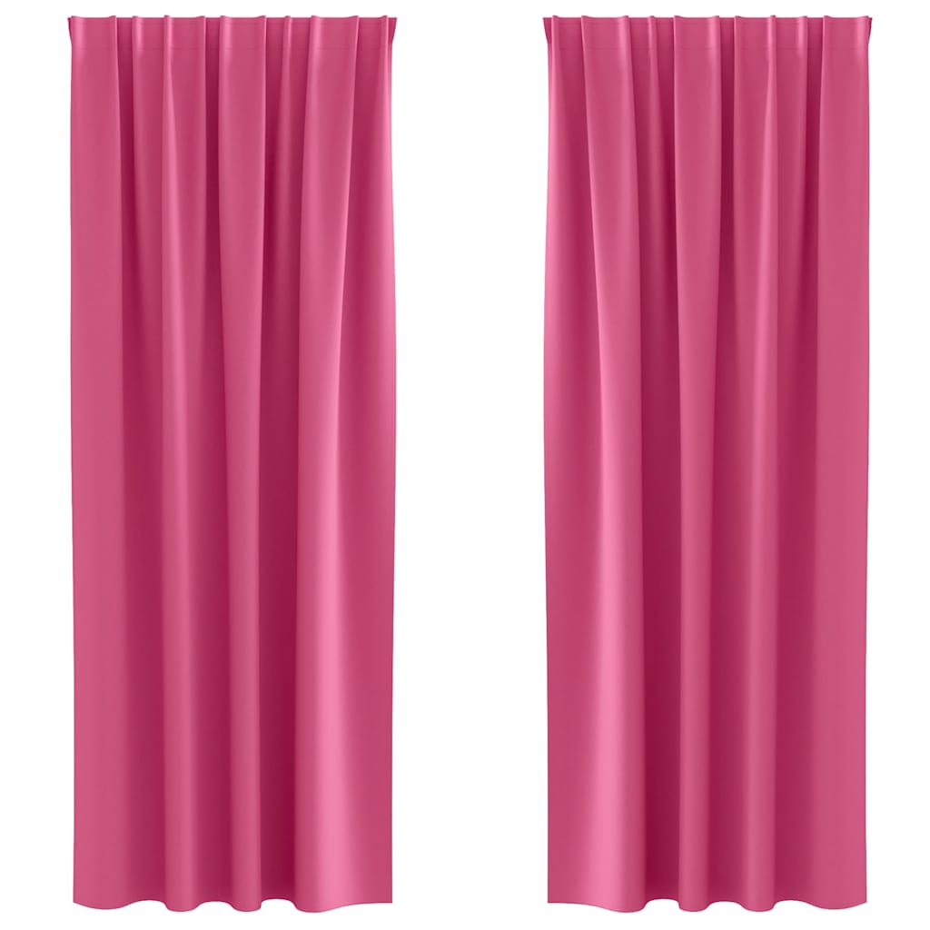 vidaXL Firany blackout z kółkami 2 pcs Jasnoróżowy 245 x 140 cm