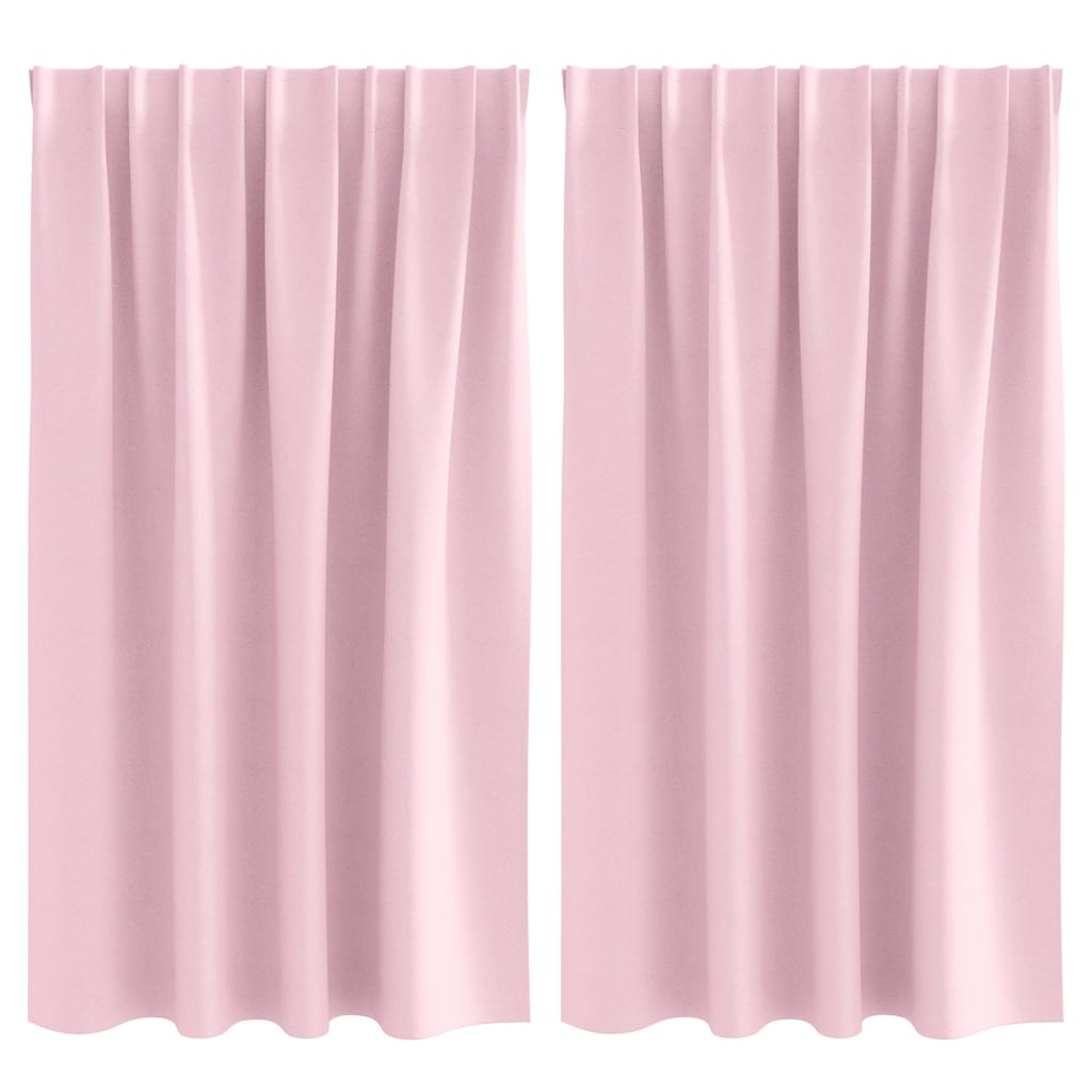 vidaXL Firany blackout z kółkami 2 pcs Dziecięcy róż 140 x 140 cm