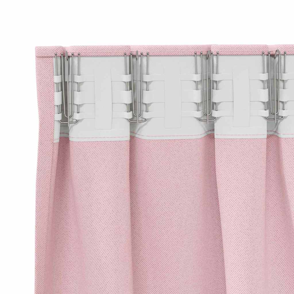 vidaXL Firany blackout z kółkami 2 pcs Dziecięcy róż 175 x 140 cm