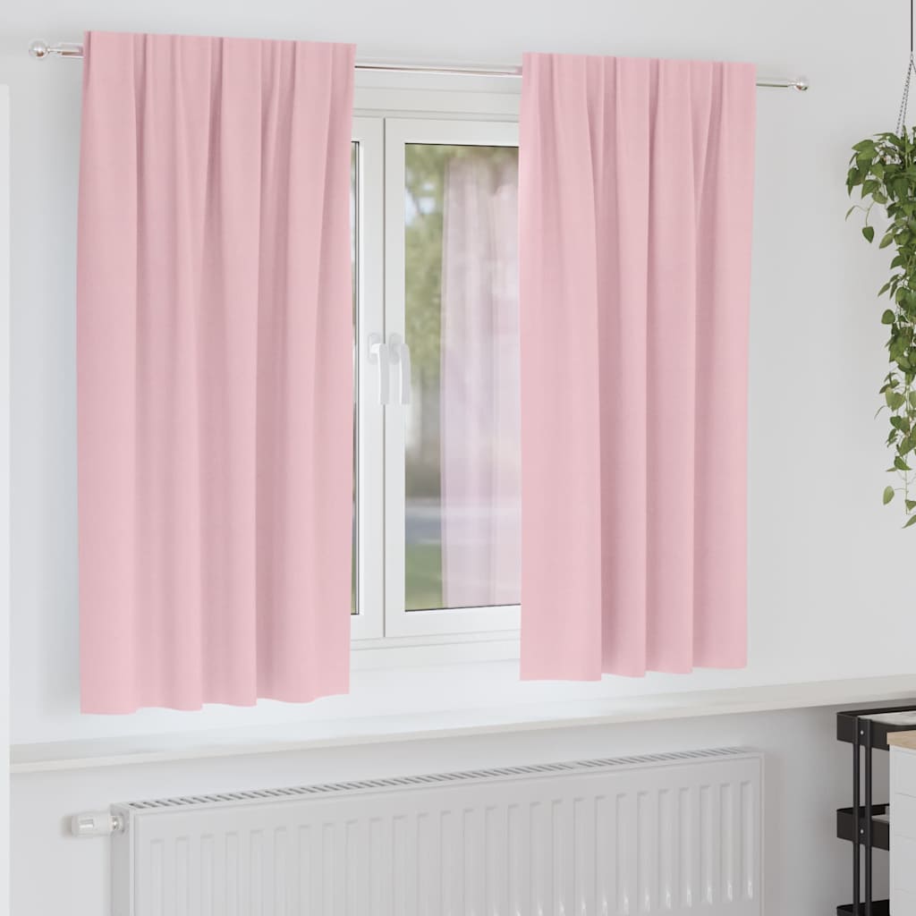 vidaXL Firany blackout z kółkami 2 pcs Dziecięcy róż 175 x 140 cm
