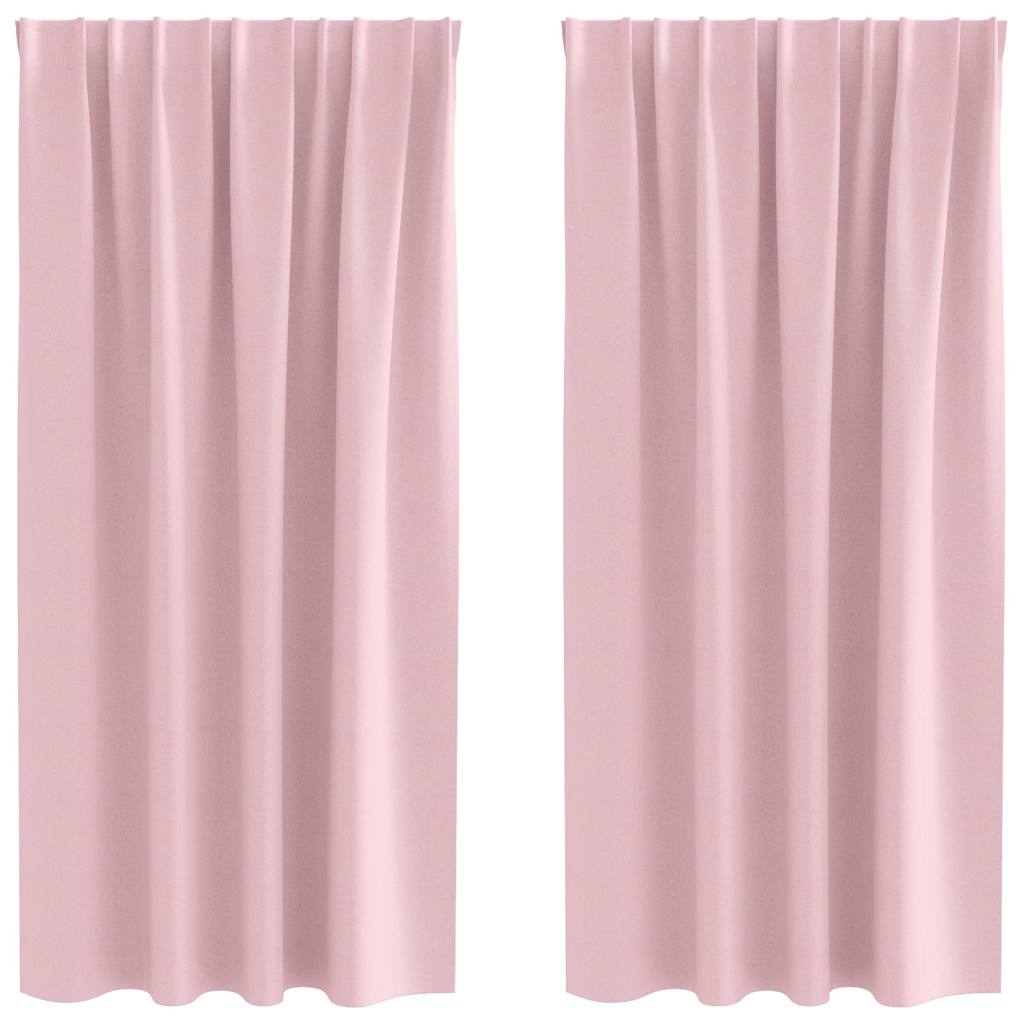 vidaXL Firany blackout z kółkami 2 pcs Dziecięcy róż 175 x 140 cm