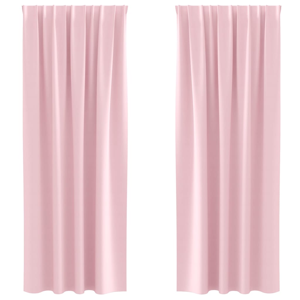vidaXL Firany blackout z kółkami 2 pcs Dziecięcy róż 260 x 140 cm