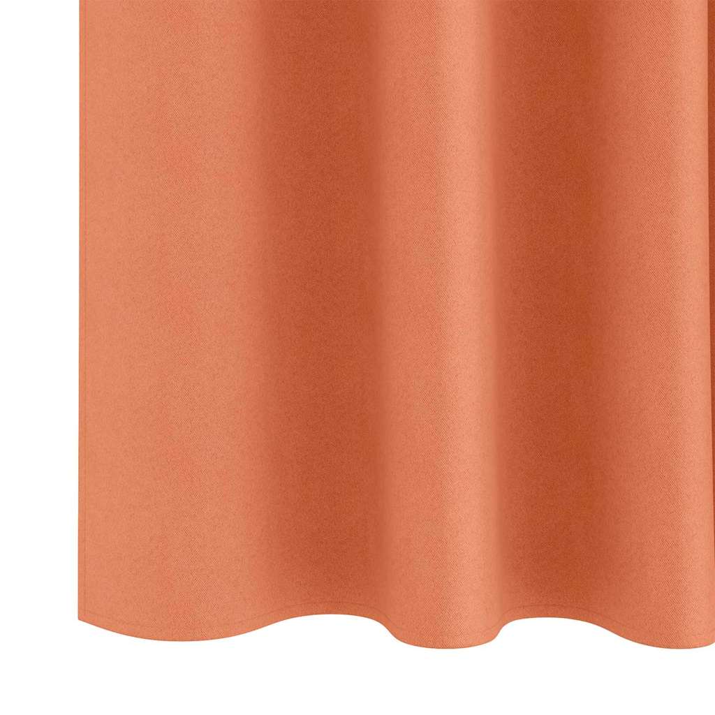 vidaXL Firany blackout z kółkami 2 pcs terakota 175 x 140 cm Poliester