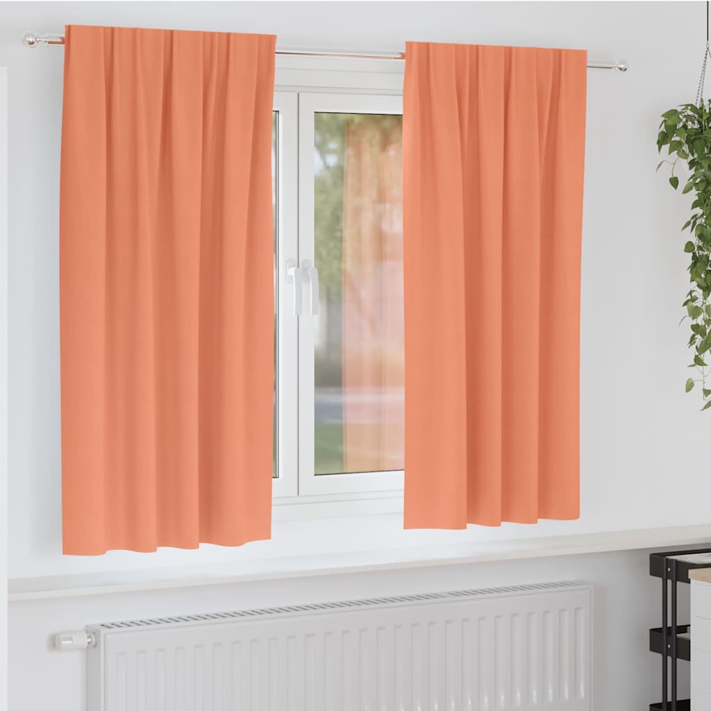 vidaXL Firany blackout z kółkami 2 pcs terakota 175 x 140 cm Poliester