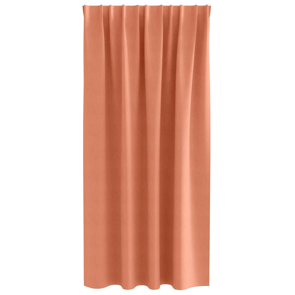 vidaXL Firany blackout z kółkami 2 pcs terakota 175 x 140 cm Poliester