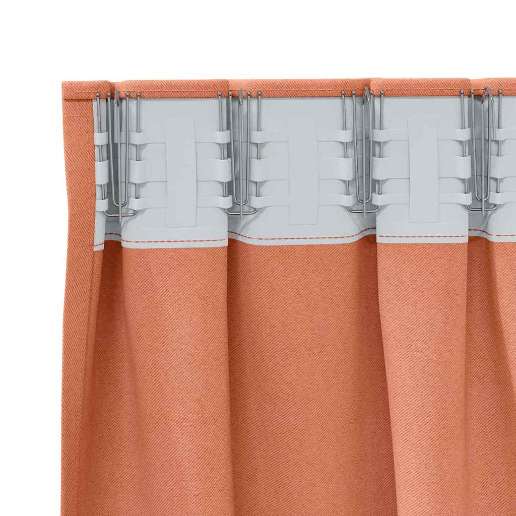 vidaXL Firany blackout z kółkami 2 pcs terakota 245 x 140 cm Poliester