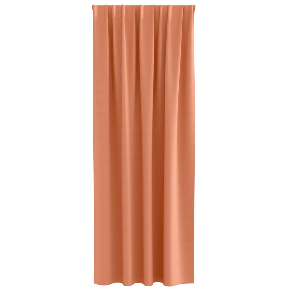 vidaXL Firany blackout z kółkami 2 pcs terakota 260 x 140 cm Poliester