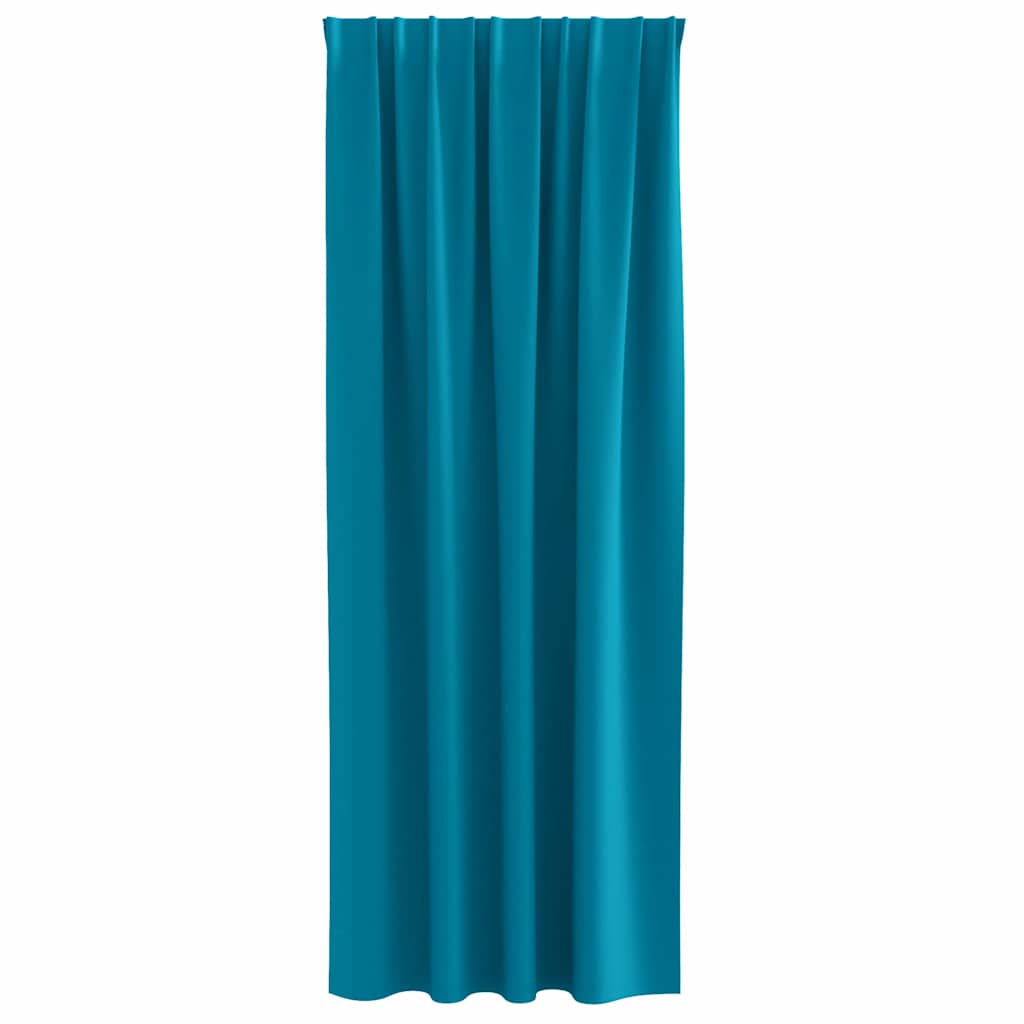 vidaXL Firany blackout z kółkami 2 pcs Turkusowy 245 x 140 cm