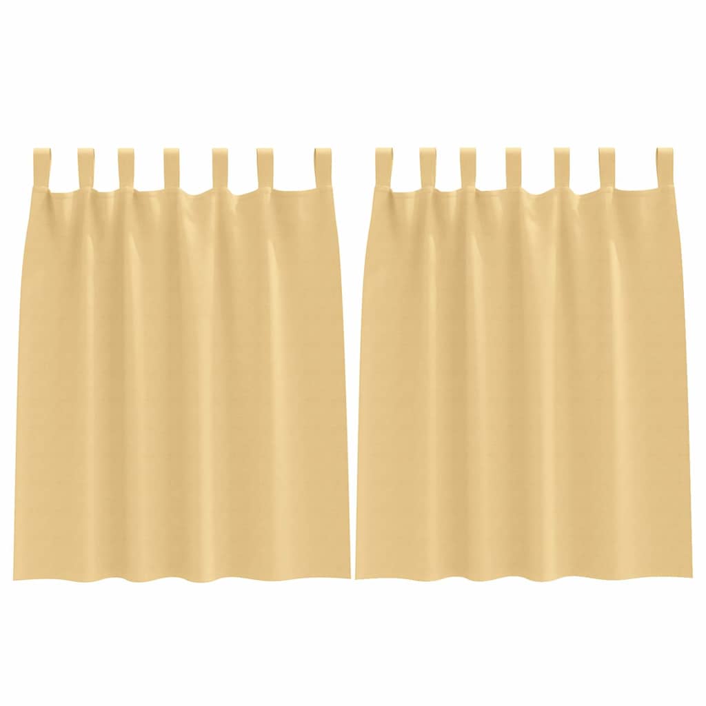 vidaXL Firany blackout z kółkami 2 pcs Beżowy 140 x 140 cm Poliester