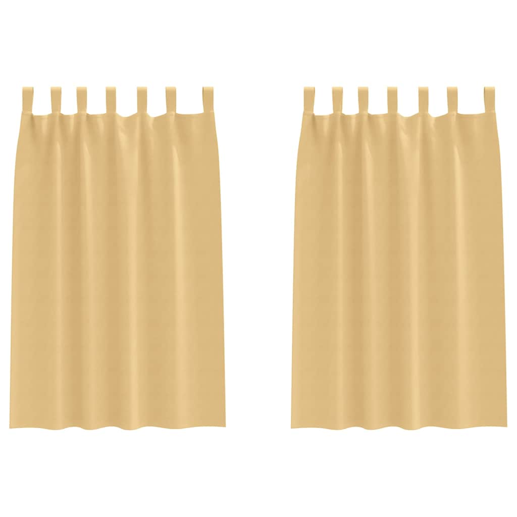 vidaXL Firany blackout z kółkami 2 pcs Beżowy 175 x 140 cm Poliester