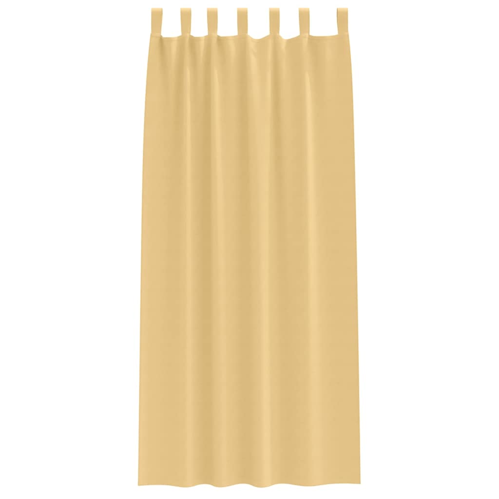 vidaXL Firany blackout z kółkami 2 pcs Beżowy 260 x 140 cm Poliester
