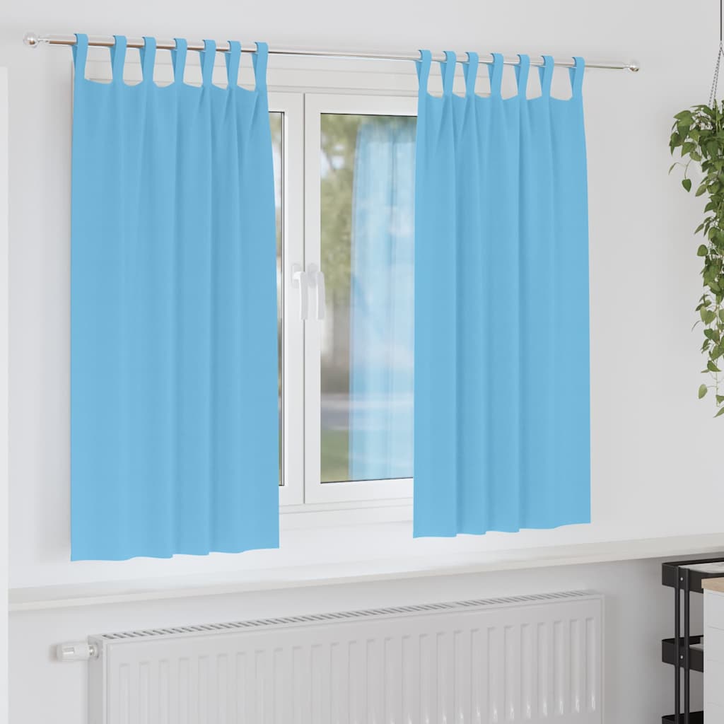 vidaXL Firany blackout z kółkami 2 pcs Jasnoniebieski 175 x 140 cm