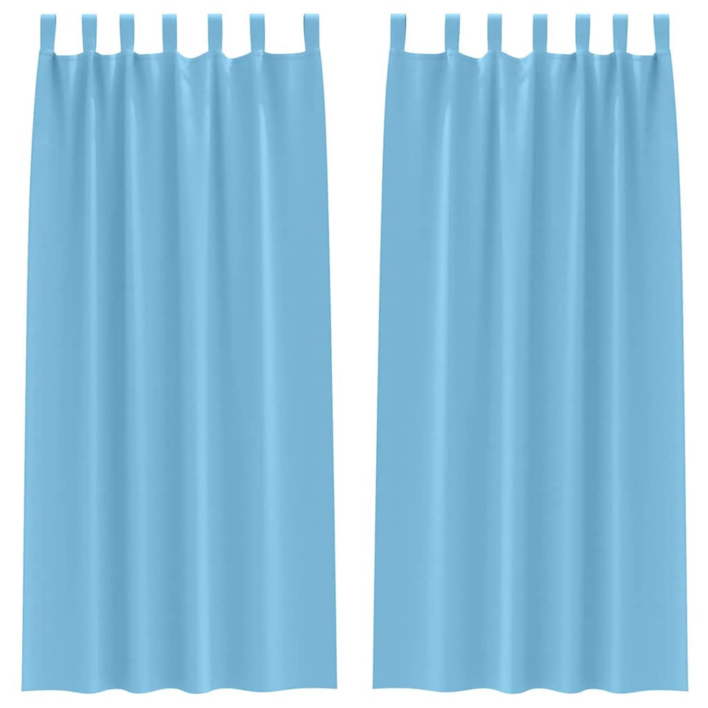 vidaXL Firany blackout z kółkami 2 pcs Jasnoniebieski 260 x 140 cm