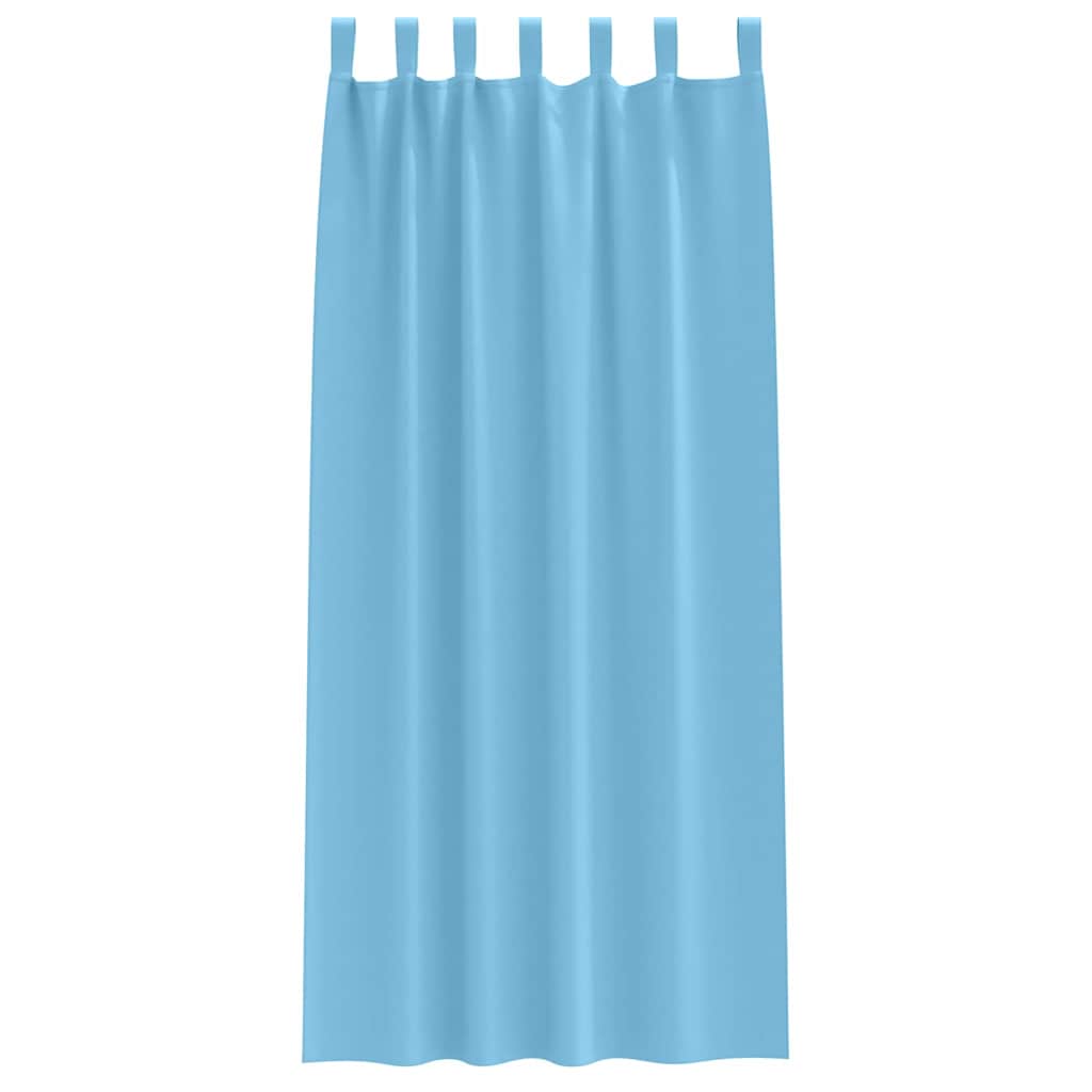 vidaXL Firany blackout z kółkami 2 pcs Jasnoniebieski 260 x 140 cm