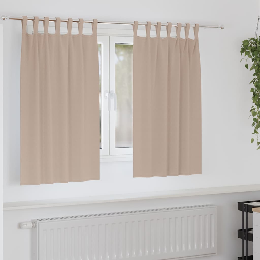 vidaXL Firany blackout z kółkami 2 pcs Ciemnoszary 140 x 140 cm