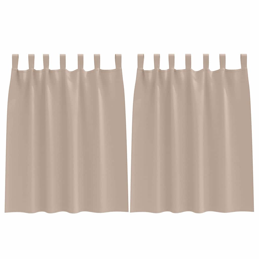 vidaXL Firany blackout z kółkami 2 pcs Ciemnoszary 140 x 140 cm