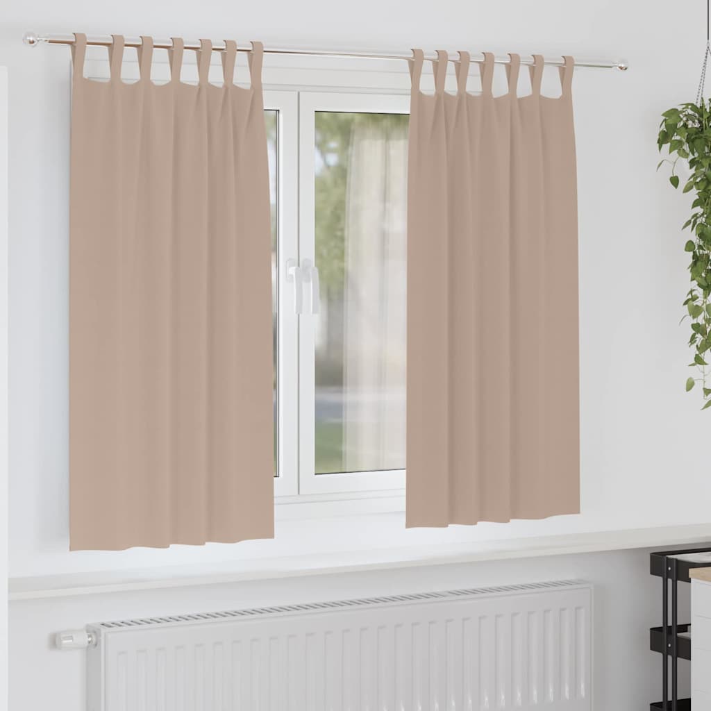 vidaXL Firany blackout z kółkami 2 pcs Ciemnoszary 175 x 140 cm