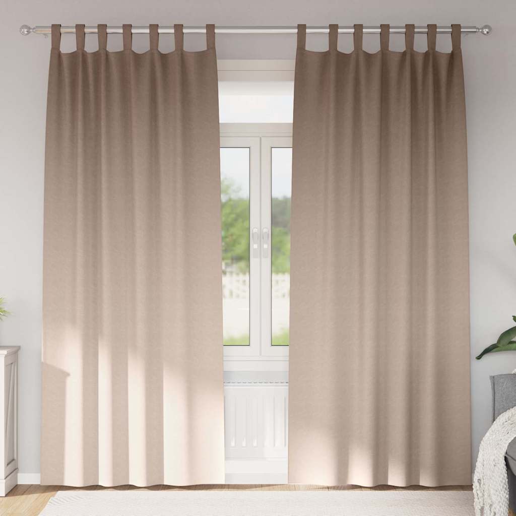 vidaXL Firany blackout z kółkami 2 pcs Ciemnoszary 225 x 140 cm