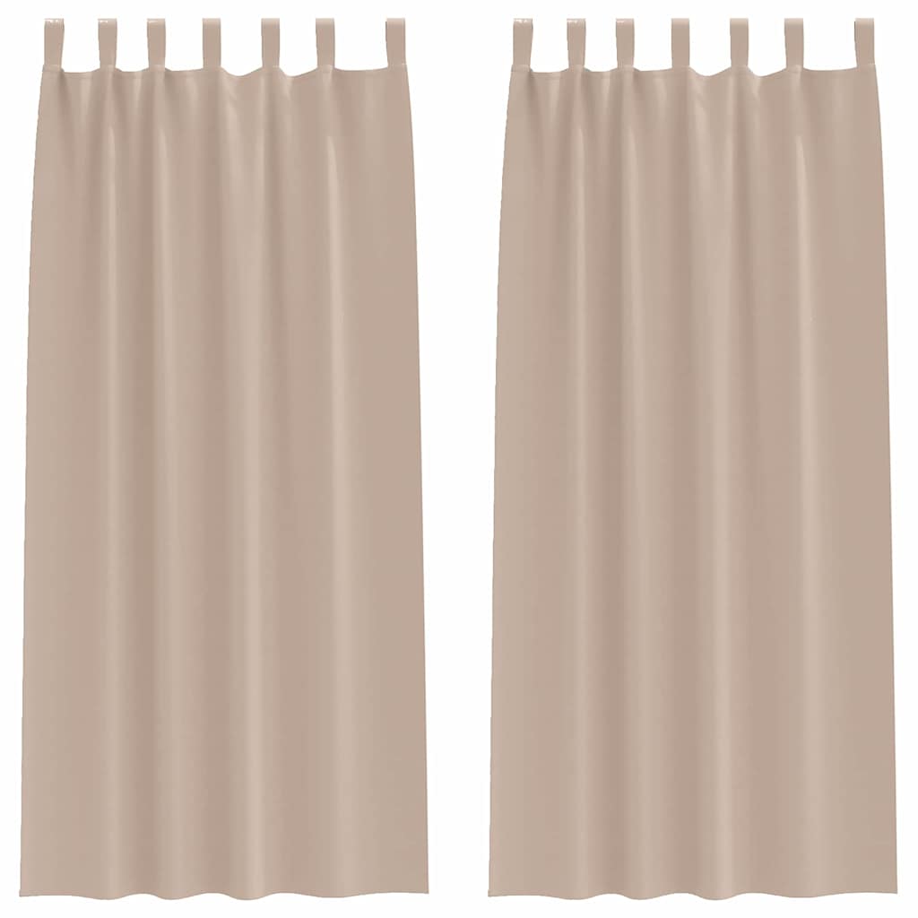 vidaXL Firany blackout z kółkami 2 pcs Ciemnoszary 260 x 140 cm
