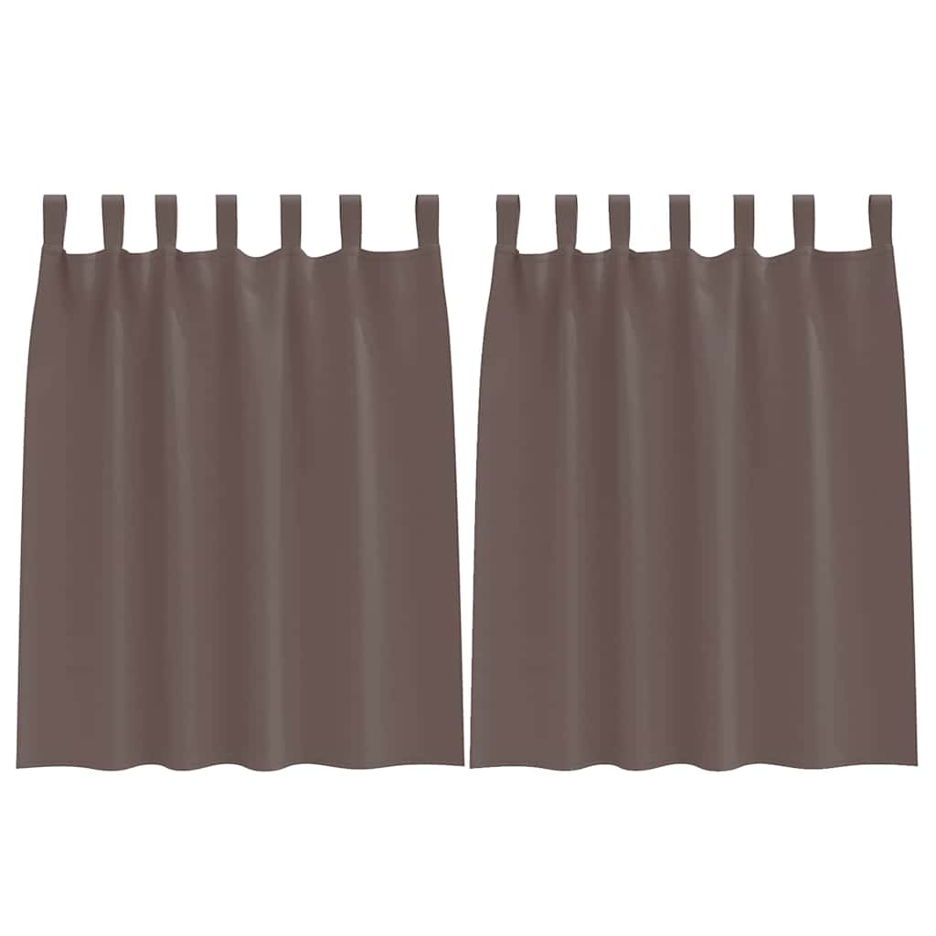 vidaXL Firany blackout z kółkami 2 pcs Ciemny brąz 140 x 140 cm