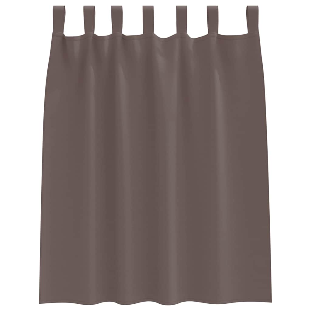 vidaXL Firany blackout z kółkami 2 pcs Ciemny brąz 140 x 140 cm