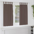 vidaXL Firany blackout z kółkami 2 pcs Ciemny brąz 175 x 140 cm