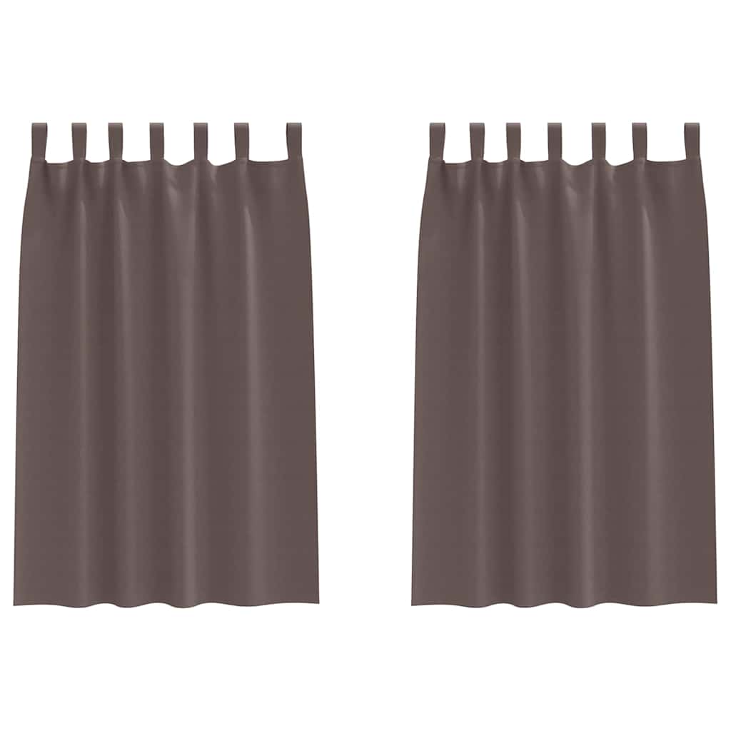 vidaXL Firany blackout z kółkami 2 pcs Ciemny brąz 175 x 140 cm