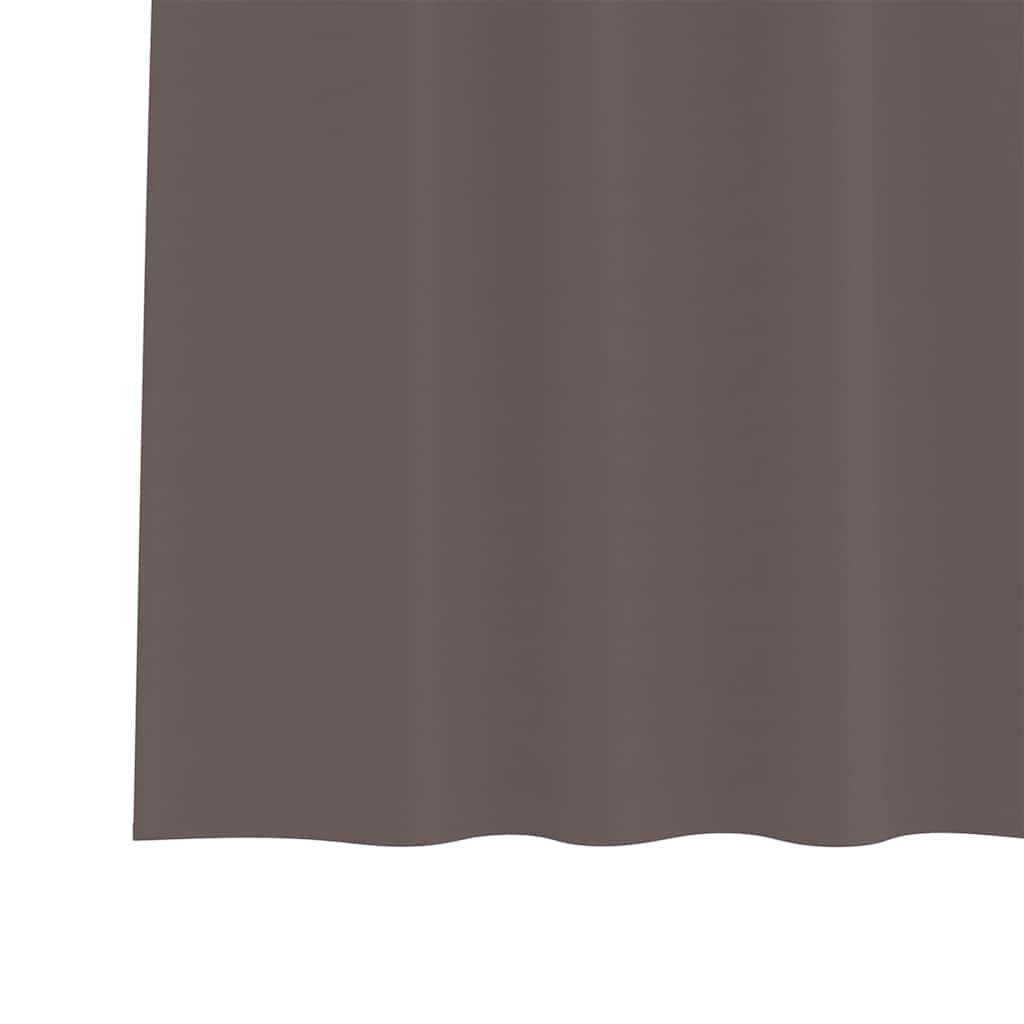 vidaXL Firany blackout z kółkami 2 pcs Ciemny brąz 225 x 140 cm