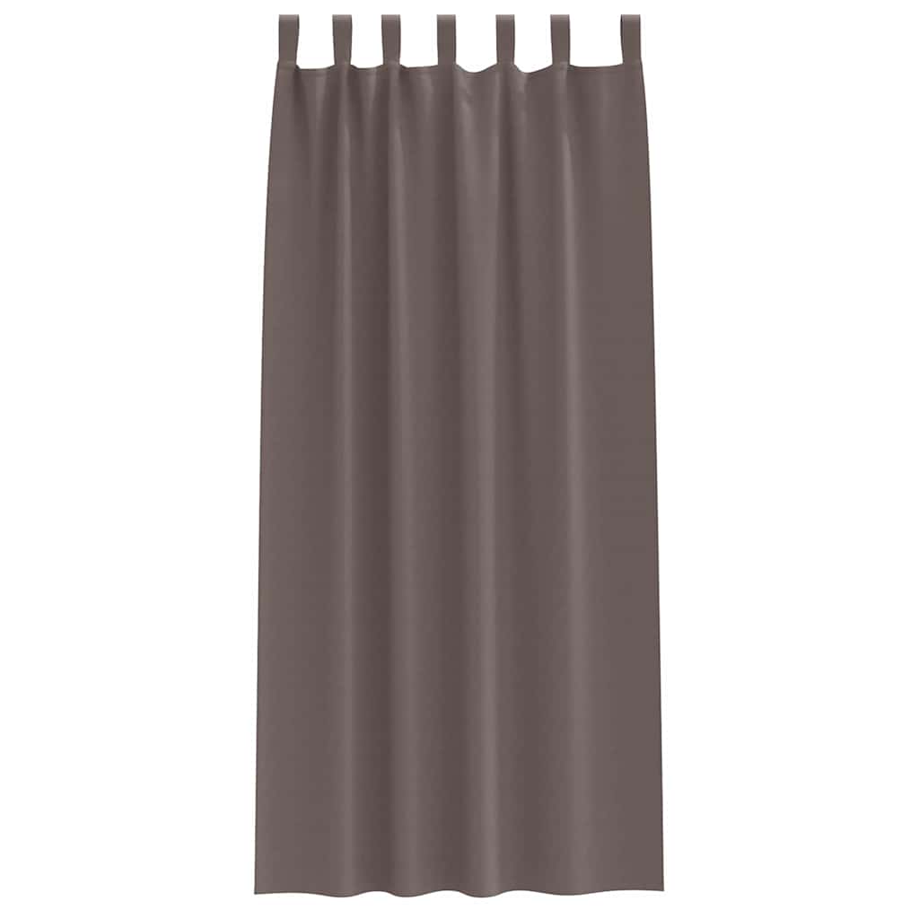 vidaXL Firany blackout z kółkami 2 pcs Ciemny brąz 245 x 140 cm