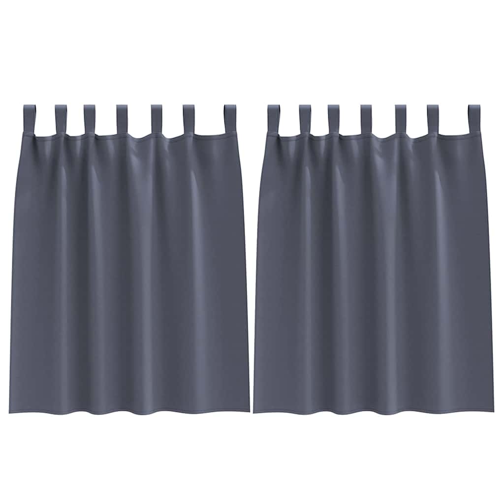 vidaXL Firany blackout z kółkami 2 pcs Antracyt 140 x 140 cm Poliester