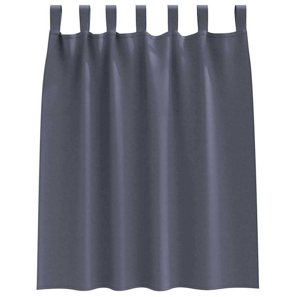 vidaXL Firany blackout z kółkami 2 pcs Antracyt 140 x 140 cm Poliester