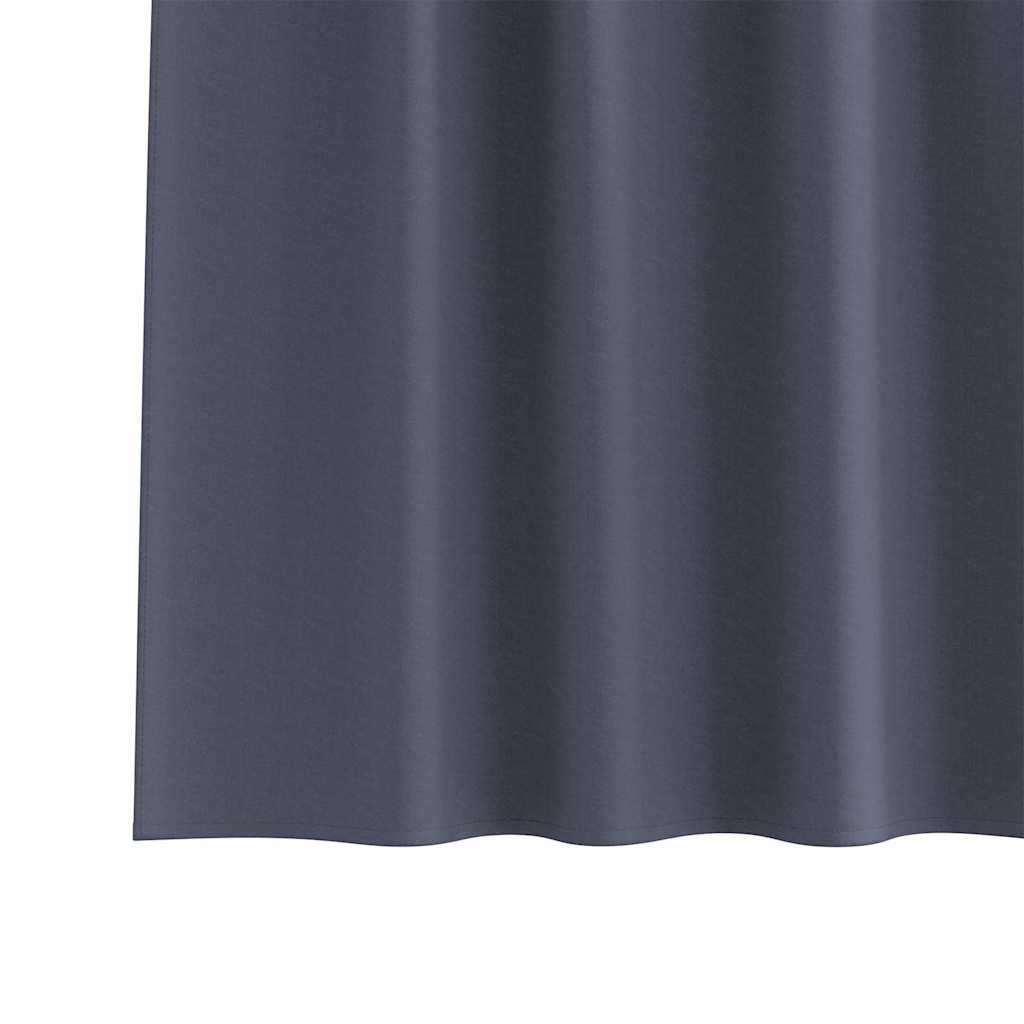 vidaXL Firany blackout z kółkami 2 pcs Antracyt 175 x 140 cm Poliester