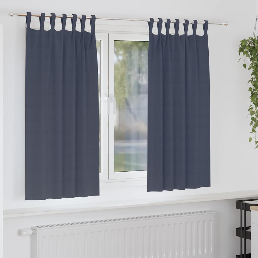 vidaXL Firany blackout z kółkami 2 pcs Antracyt 175 x 140 cm Poliester