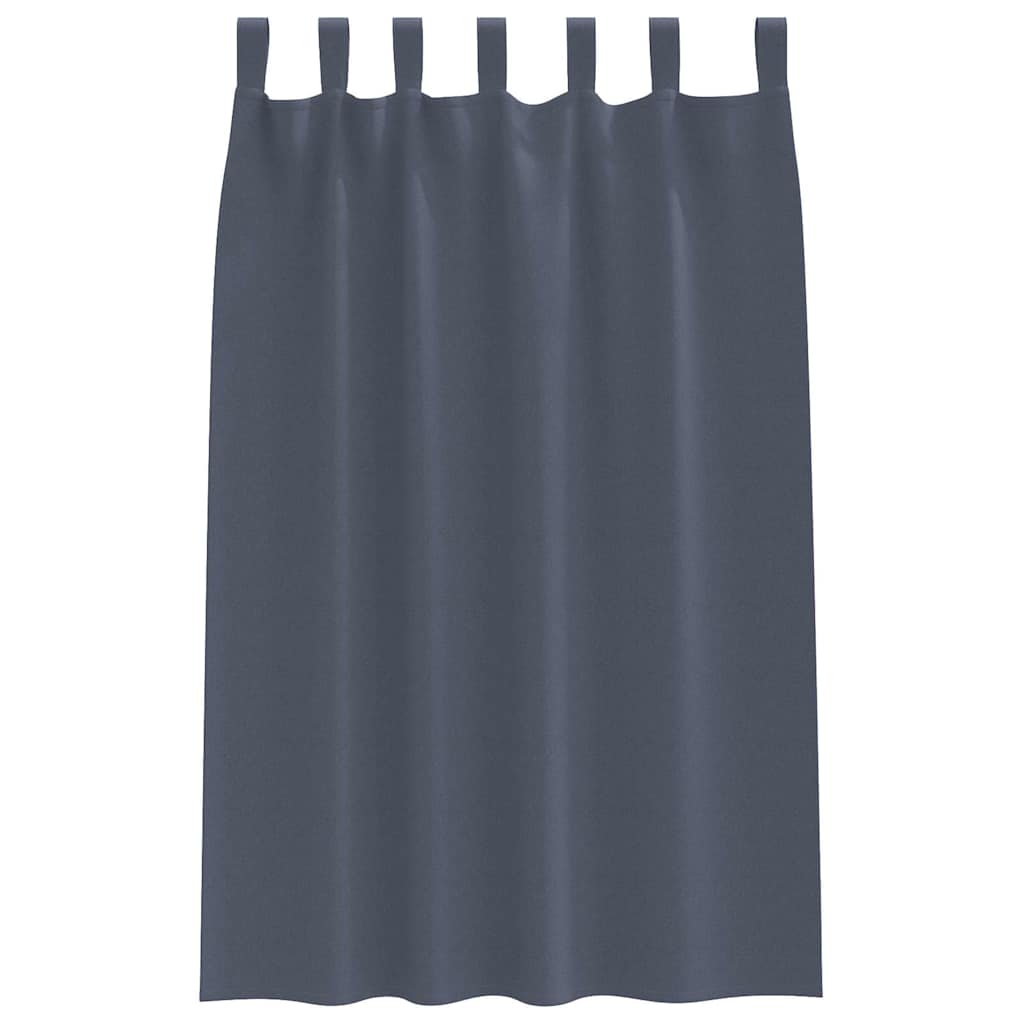 vidaXL Firany blackout z kółkami 2 pcs Antracyt 175 x 140 cm Poliester