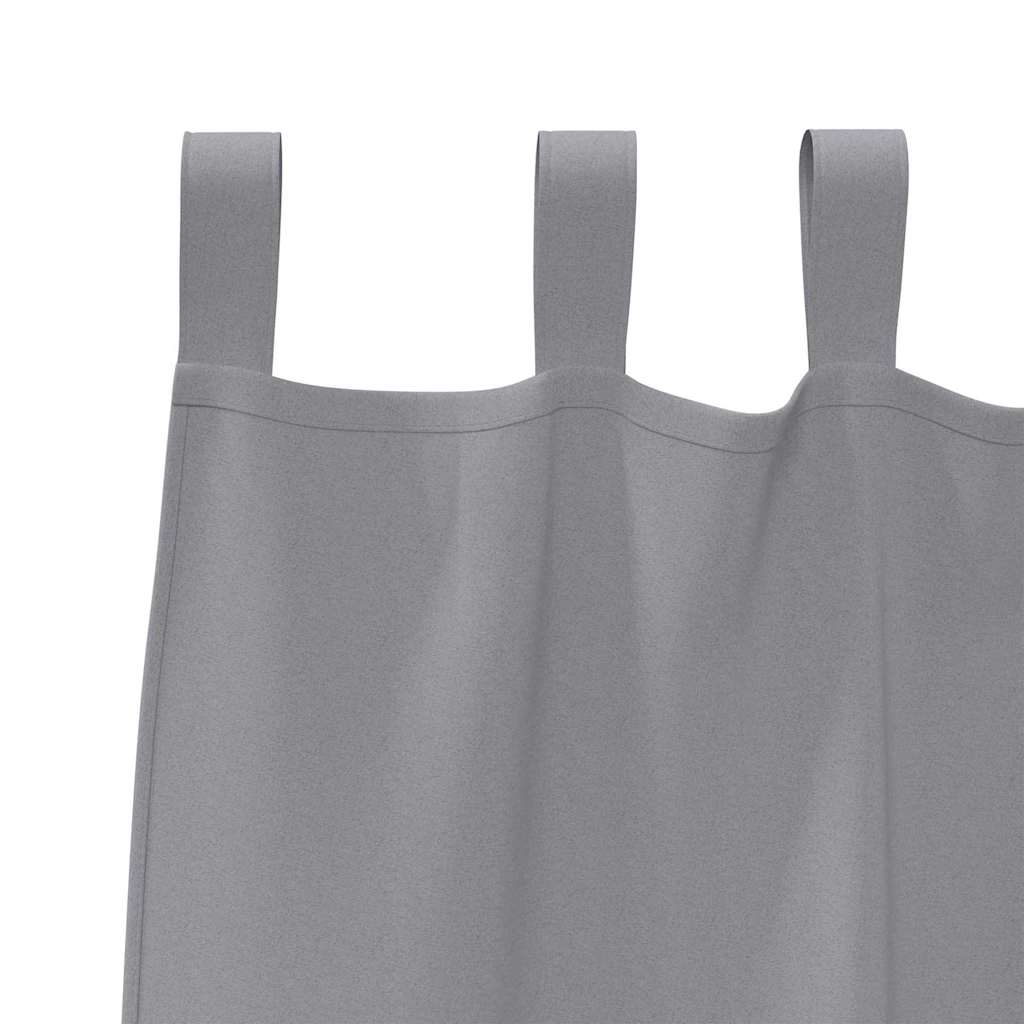 vidaXL Firany blackout z kółkami 2 pcs Jasnoszary 140 x 140 cm