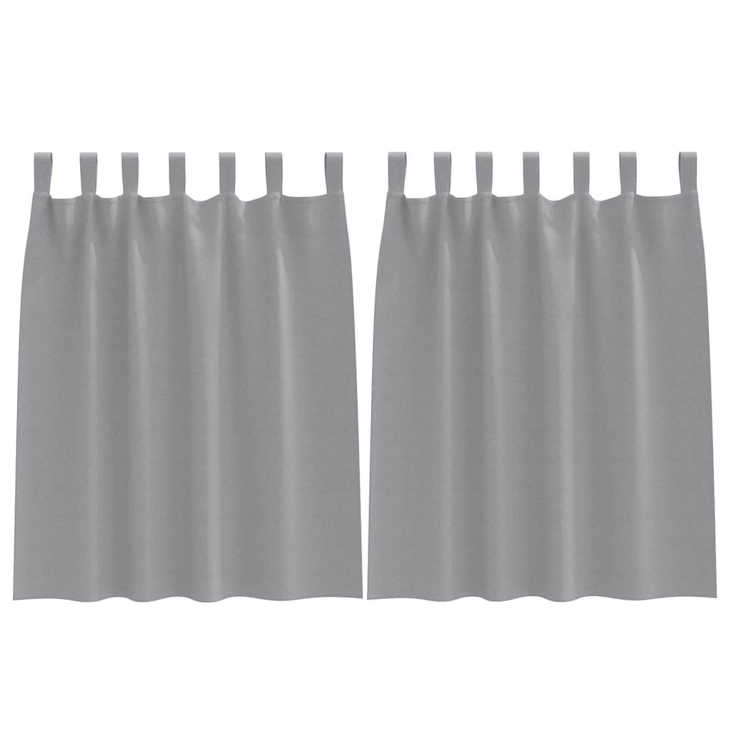 vidaXL Firany blackout z kółkami 2 pcs Jasnoszary 140 x 140 cm