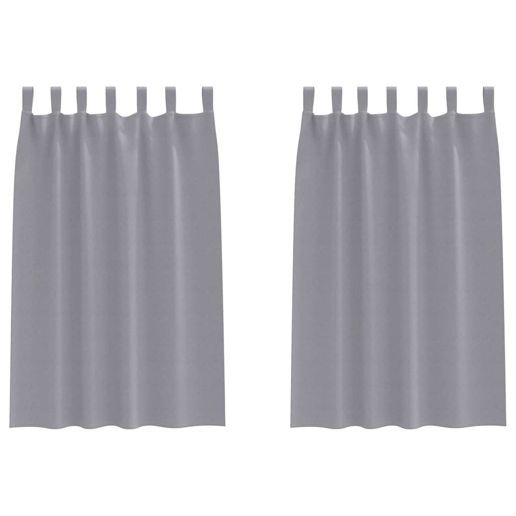 vidaXL Firany blackout z kółkami 2 pcs Jasnoszary 175 x 140 cm