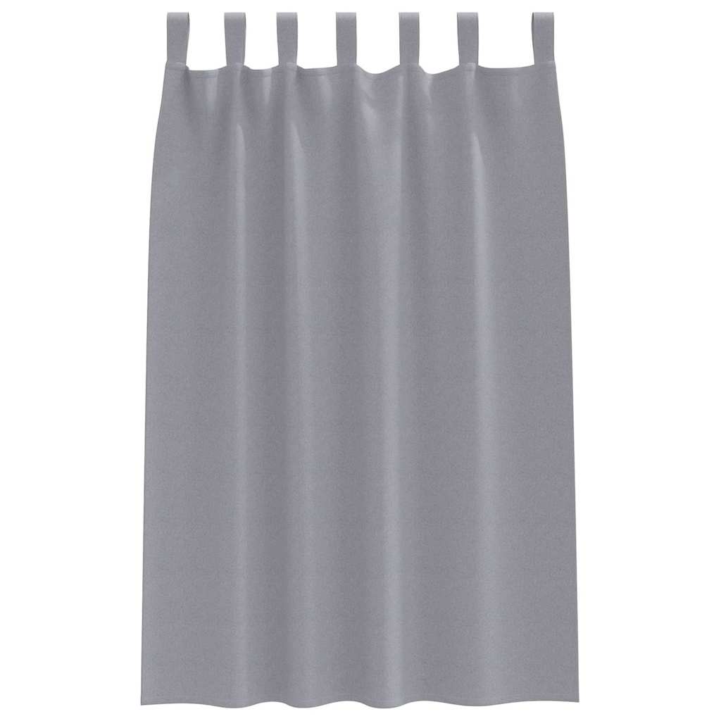 vidaXL Firany blackout z kółkami 2 pcs Jasnoszary 175 x 140 cm