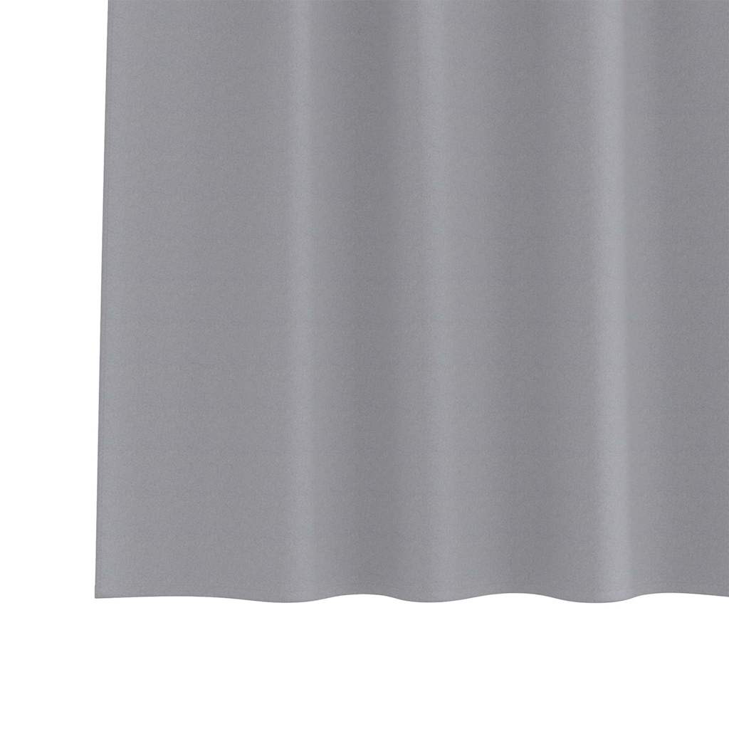 vidaXL Firany blackout z kółkami 2 pcs Jasnoszary 225 x 140 cm