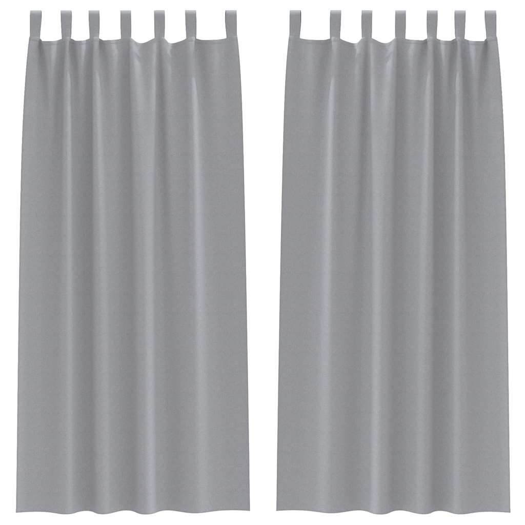 vidaXL Firany blackout z kółkami 2 pcs Jasnoszary 245 x 140 cm