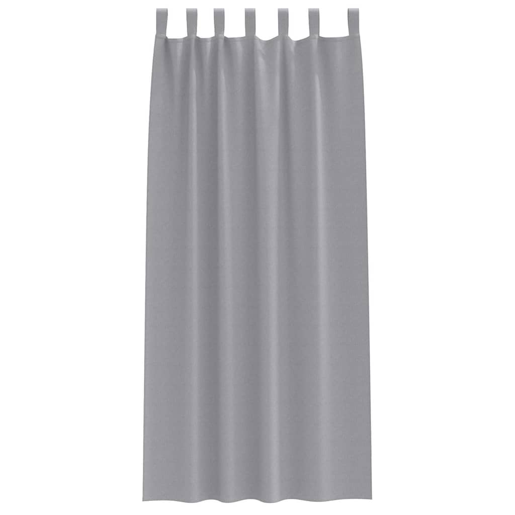 vidaXL Firany blackout z kółkami 2 pcs Jasnoszary 260 x 140 cm