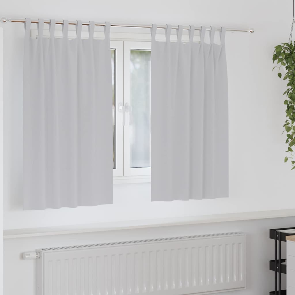 vidaXL Firany blackout z kółkami 2 pcs Jasnoszary 140 x 140 cm