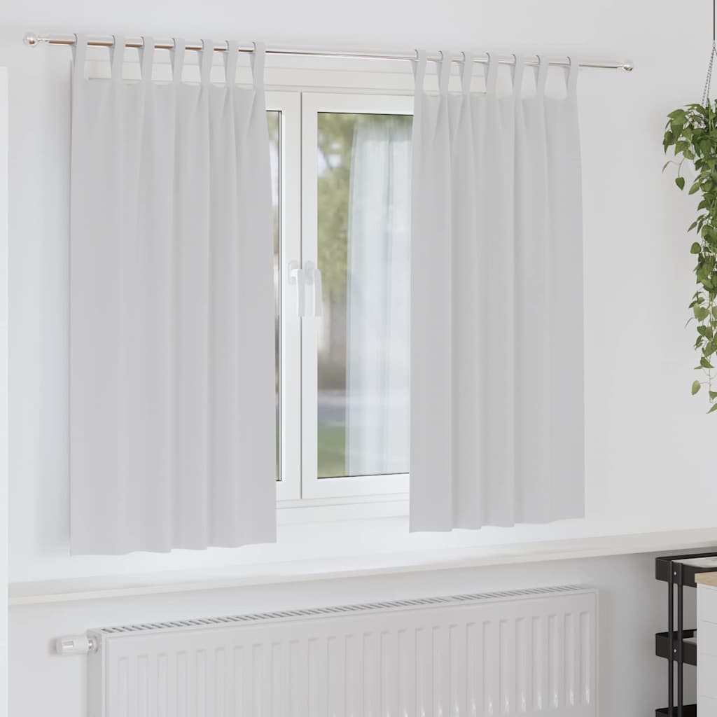 vidaXL Firany blackout z kółkami 2 pcs Jasnoszary 175 x 140 cm