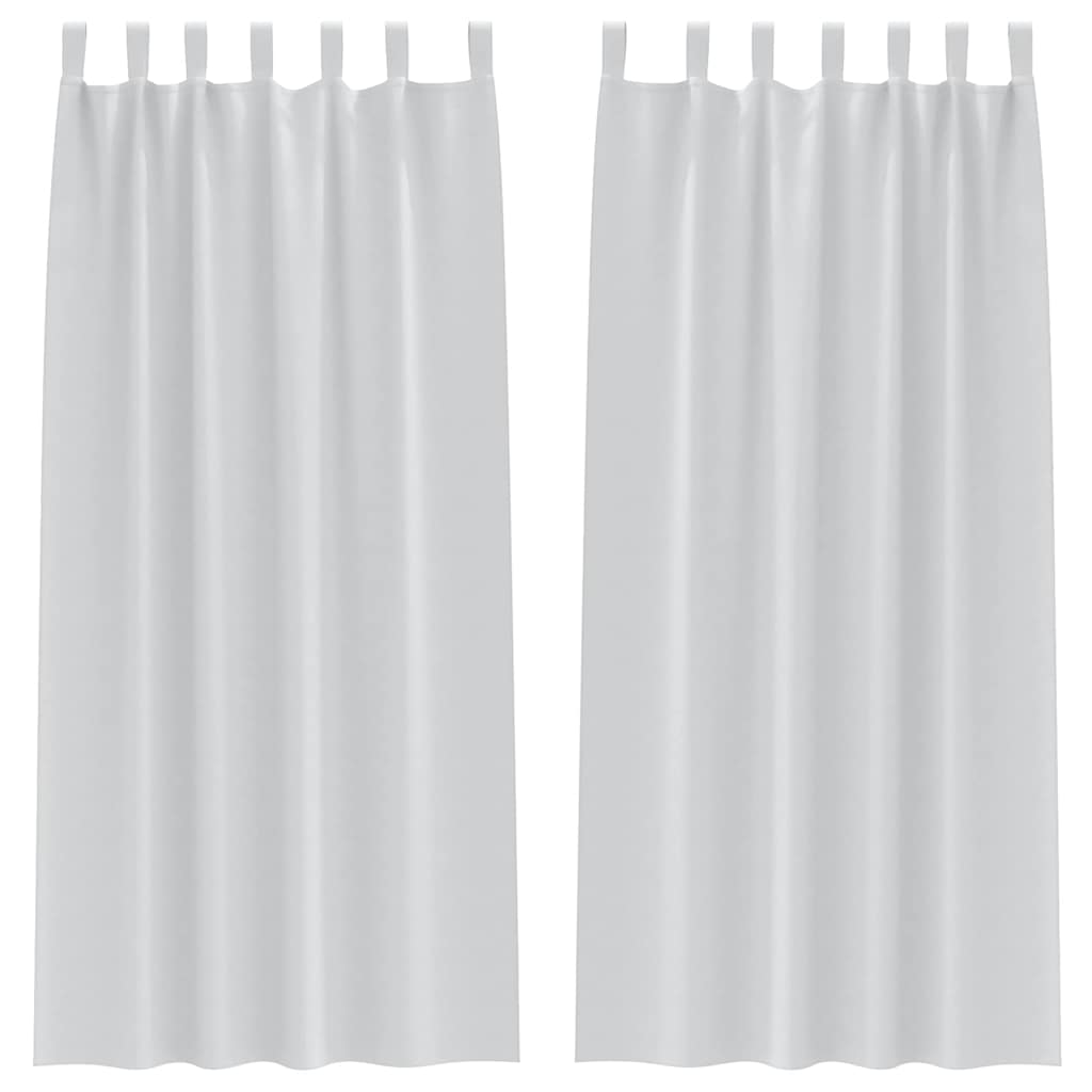vidaXL Firany blackout z kółkami 2 pcs Jasnoszary 260 x 140 cm