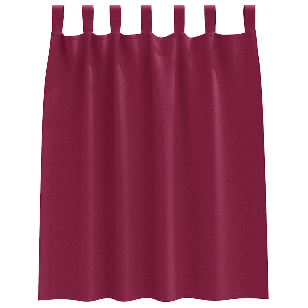 vidaXL Firany blackout z kółkami 2 pcs Czerwone wino 140 x 140 cm