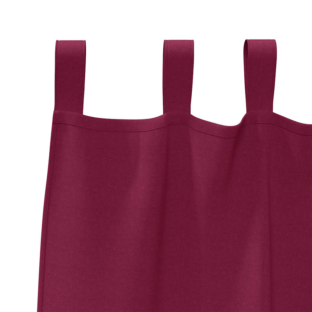 vidaXL Firany blackout z kółkami 2 pcs Czerwone wino 175 x 140 cm