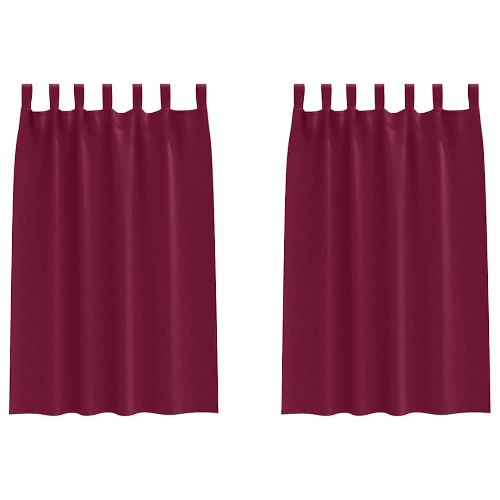 vidaXL Firany blackout z kółkami 2 pcs Czerwone wino 175 x 140 cm
