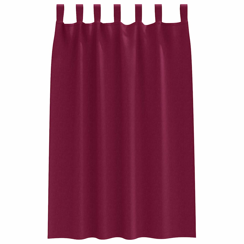 vidaXL Firany blackout z kółkami 2 pcs Czerwone wino 175 x 140 cm