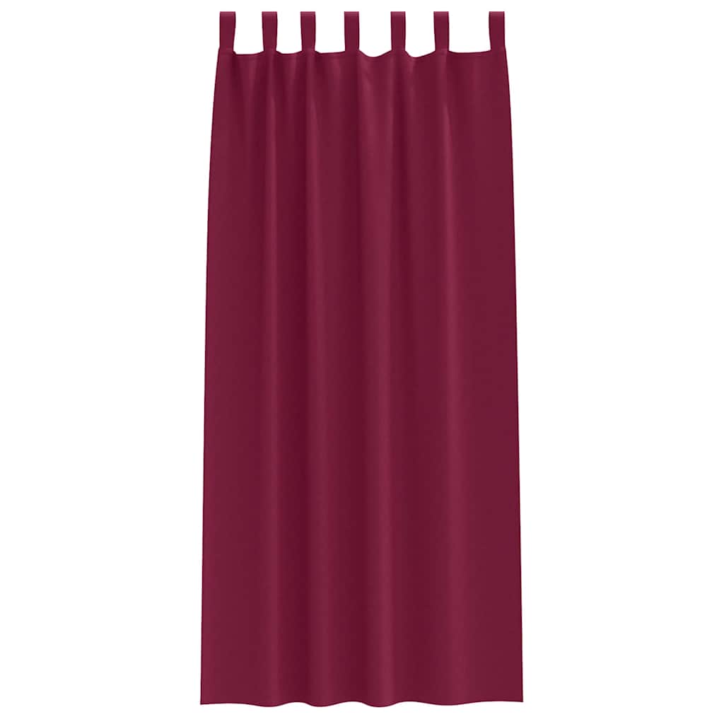 vidaXL Firany blackout z kółkami 2 pcs Czerwone wino 225 x 140 cm