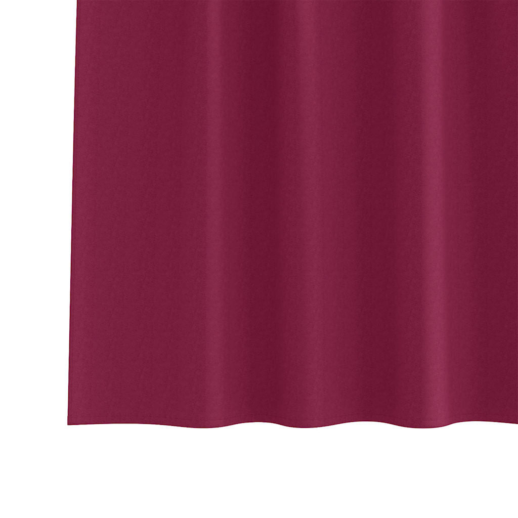 vidaXL Firany blackout z kółkami 2 pcs Czerwone wino 245 x 140 cm